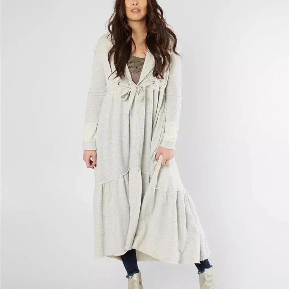Free People Cozy Gray Knit Sweater - Picture 3 of 8